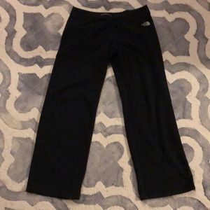 North face black fleece pants